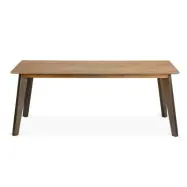 Malaga Matbord - Brun / Gr&aring;tt Akaciatr&auml;, med Utdragsfunktion