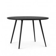 Mater Accent matbord runt black stained oak, ø110 cm