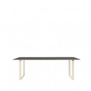 Muuto 70/70 matbord 225x90 cm Black linoleum-Plywood-Sand