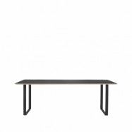 Muuto 70/70matbord 255x108 cm Black linoleum-Plywood-Black
