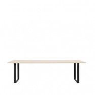 Muuto 70/70 matbord 255x108 cm Sand laminate-Plywood-Black