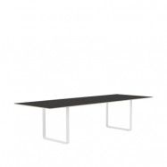 Muuto 70/70 matbord 295x108 cm Black linoleum-Plywood-White