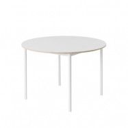 Muuto Base matbord runt Ø110 cm White laminate-Plywood-White
