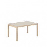 Muuto Workshop matbord Grey linoleum-Oak 140x92 cm