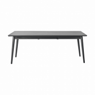 NJRD VIOR matbord 90x200 cm Svartlackad ek