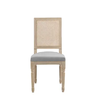 NORDLYS Cambridge matbordsstol - mörkgrått tyg och gummiträ