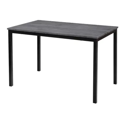 NORDLYS Newport matbord, rektangulärt - grått trä och metall (120x75)