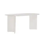 NORDVÄRK Sablin matbord, ovalt - vit trämelamin (180x89,5)