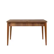 NORDVÄRK Vina matbord, m. 1 extra skiva - valnötsfärgad melamin och bok (130(165)x80)