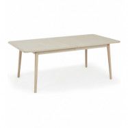 Nyborg matbord, w. 2 extra skivor - vitoljad ekfanér och trä (100x200(300))