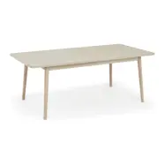 Nyborg matbord, w. 2 extra skivor - vitoljad ekfanér och trä (100x200(300))