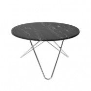 OX Denmarq Big O Table matbord Marmor marquina, rostfritt stativ