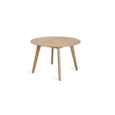 RHO matbord, runt - naturlig ekfanér och ek