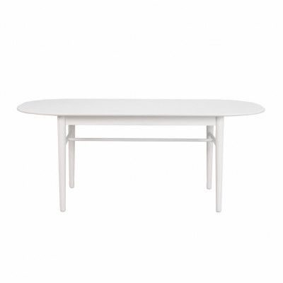 ROWICO Akita Ovalt Matbord - Vitt Trä