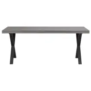 ROWICO Brooklyn Matbord - Brun Trä och Svart Metall (170 x 95 cm)