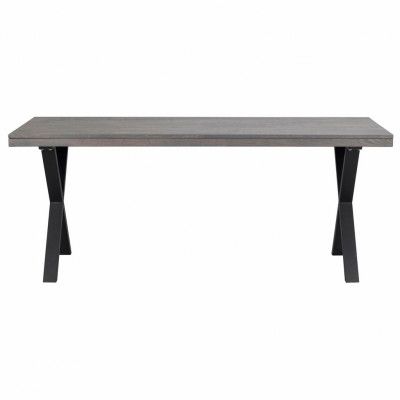 ROWICO Brooklyn Matbord - Brun Trä och Svart Metall (170 x 95 cm)