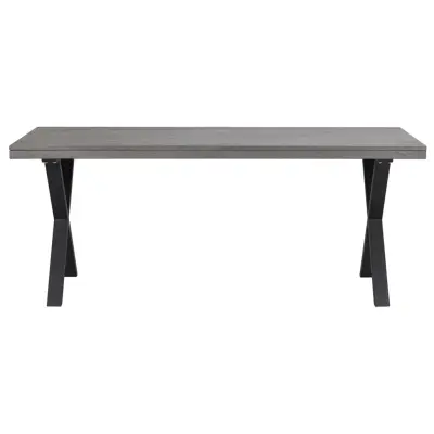 ROWICO Brooklyn Matbord - Brun Trä och Svart Metall (170 x 95 cm)