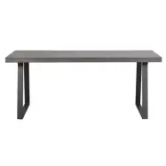 ROWICO Brooklyn Matbord Brunt Trä och Svart Metall (170 x 95 cm)