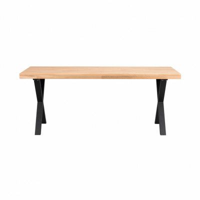 ROWICO Brooklyn Matbord - Naturlig Ek och Svart Metall (170 x 95 cm)