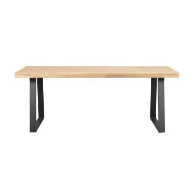 ROWICO Brooklyn Matbord - Naturlig Ek och Svart Metall (170 x 95 cm)