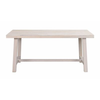 ROWICO Brooklyn Matbord - Vitpigmenterad Ek med Utdragsfunktion (170 x 95 cm)