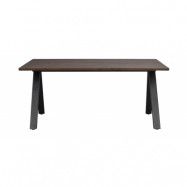 ROWICOCarradale matbord, med utdrag - brun ek och svart metall (170x100)
