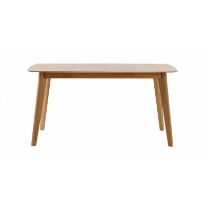 ROWICO Cirrus matbord - lackad ek, med fjärilsförlängningsplatta (150x90)