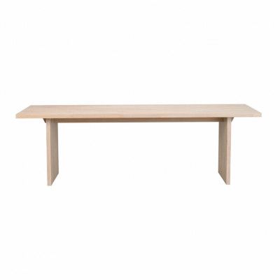 ROWICO Emmett Matbord, Rektangulärt - Vitpigmenterad Ek (240 x 95 cm)