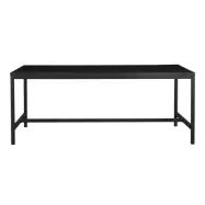 ROWICO Everett Matbord, med Utdragsfunktion - Svart Ask och Svart Metall