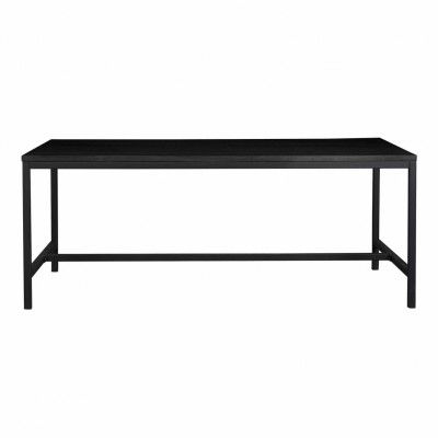 ROWICO Everett Matbord, med Utdragsfunktion - Svart Ask och Svart Metall
