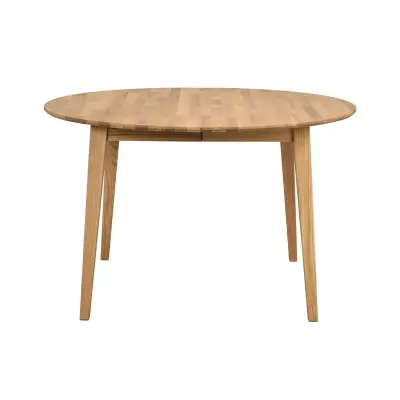ROWICO Filippa matbord, w. utdragbar, rund - naturlig ek (120/165)