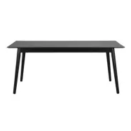 ROWICO Lotta Matbord - Svart Askfanér och Gummiträ (180 x 90 cm)
