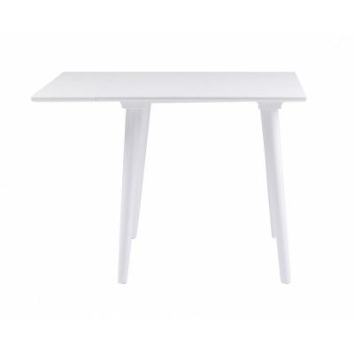 ROWICO Lotta matbord - vit med klaff, fyrkantigt (80x80 + 25)