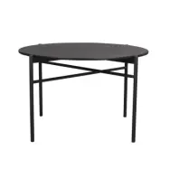 ROWICO Runt Skye Matbord - Svart Ekfan&eacute;r och Metall