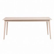 ROWICO Tyler Rektangulärt Matbord - Massiv Vitpigmenterad Ek (180 x 90 cm)