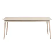 ROWICO Tyler Rektangulärt Matbord - Massiv Vitpigmenterad Ek (180 x 90 cm)