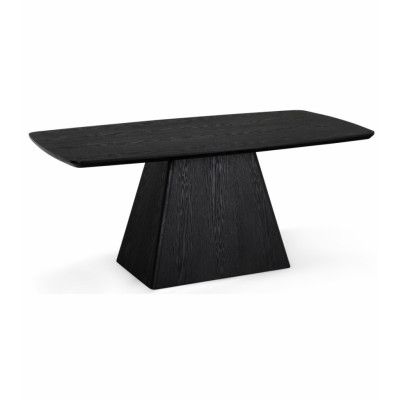 Star matbord, rektangulärt - svart ekfaner (90x180)