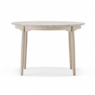 Stolab Carl matbord delbart Ø115 cm Ek ljus mattlack