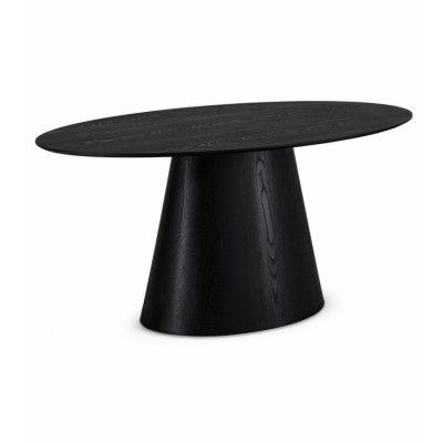 Tango matbord, ovalt - svart ekfanér (90x160)