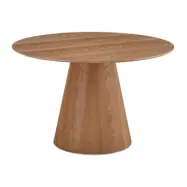 Tango matbord, runt - naturlig ekfanér (Ø120)