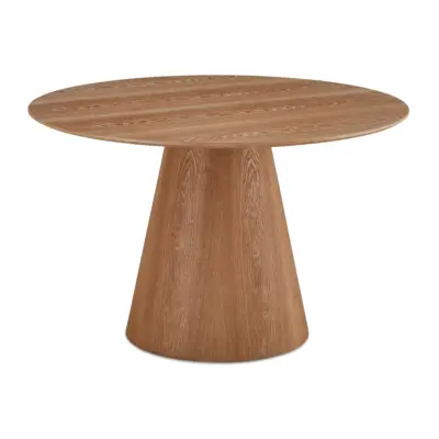 Tango matbord, runt - naturlig ekfanér (Ø120)