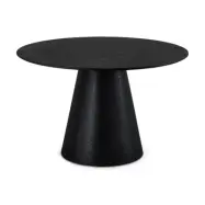 Tango matbord, runt - svart ekfanér (Ø120)