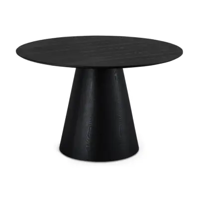 Tango matbord, runt - svart ekfanér (Ø120)