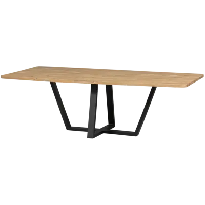 WOOOD Combi-Tablo XL matbord, rektangulärt - naturlig ek och metall (240x100)