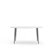 TVILUM Delta Elipse Matbord - Vit / Svart, Oval