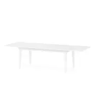 TVILUM Paris Matbord inkl. F&ouml;rl&auml;ngningsskivor - Vitt Tr&auml;, 276 x 95 cm