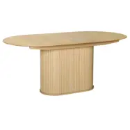 UNIKA MÖBLER Nola matbord, med iläggsskiva, oval - naturek (95x180-230)