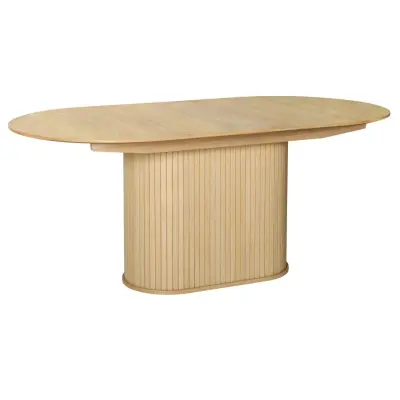 UNIKA MÖBLER Nola matbord, med iläggsskiva, oval - naturek (95x180-230)