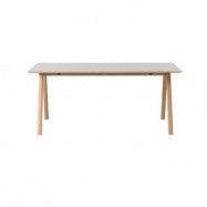 UNIQUE FURNITURE Bilbao Matbord, Rektangulärt - Grå HPL och Naturlig Ek