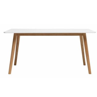 UNIQUE FURNITURE Turin Matbord, Rektangulärt - Vit MDF och Naturlig Ek